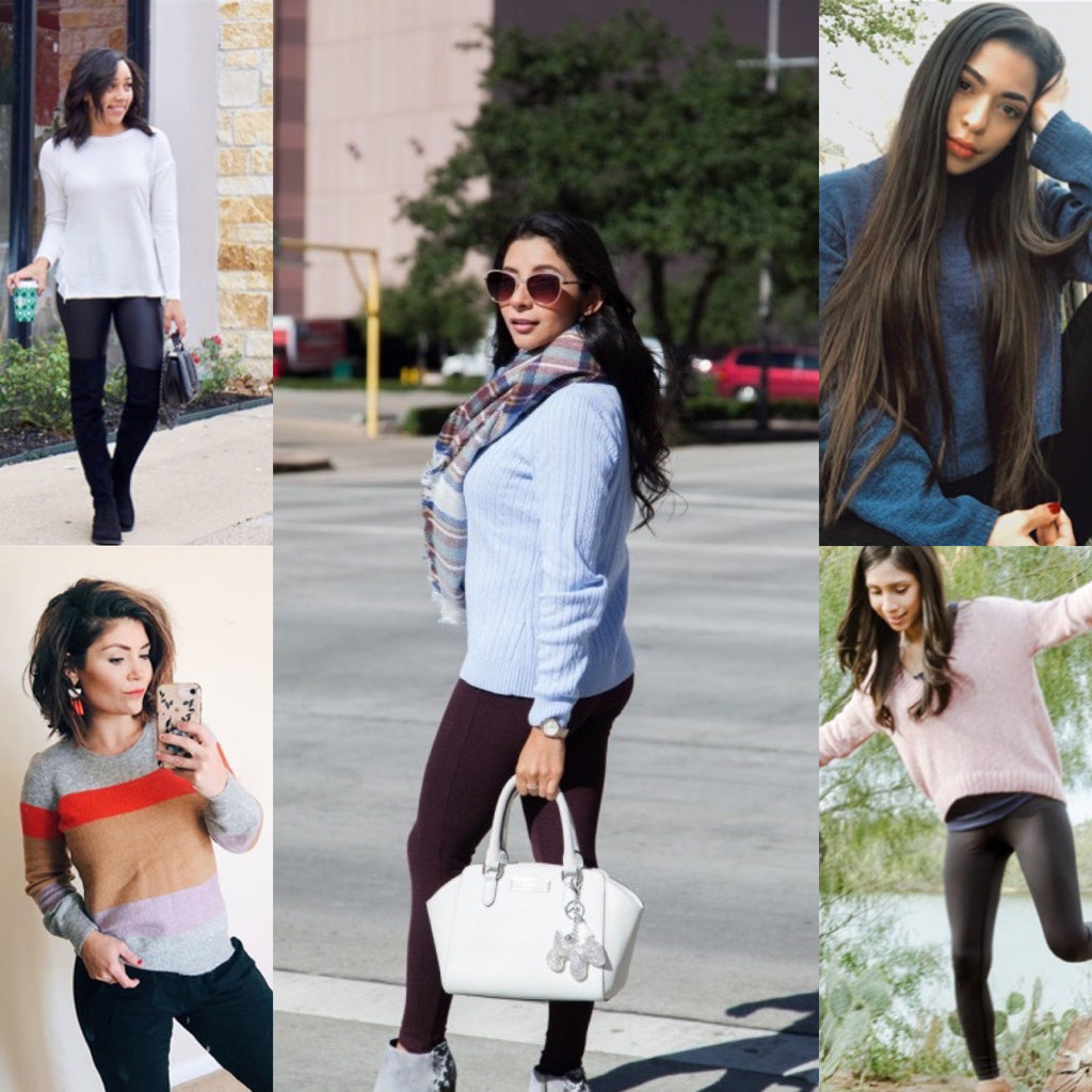 Spring Petite Styles, Sweaters and Leggings Blog Post