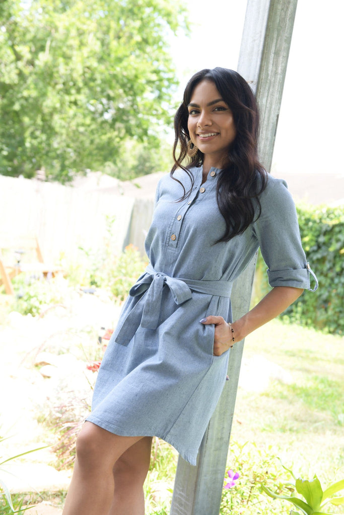 Petite Denim Dress for summer