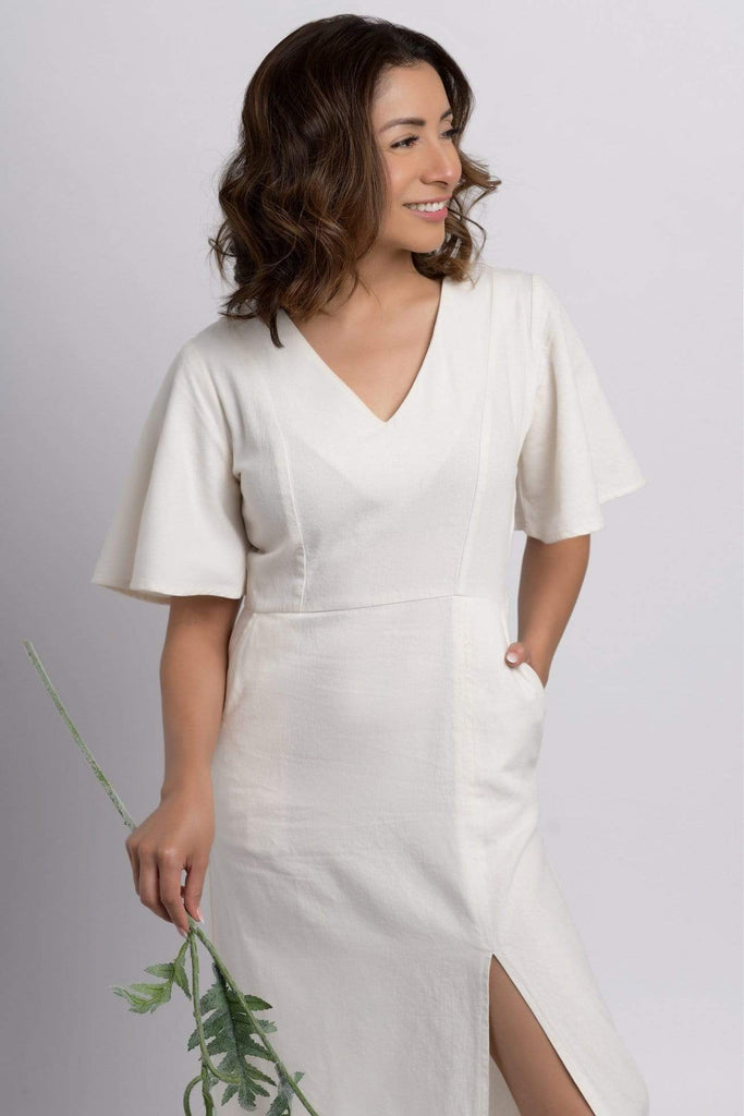 Maxi Petite Dress made with Denim Fabric